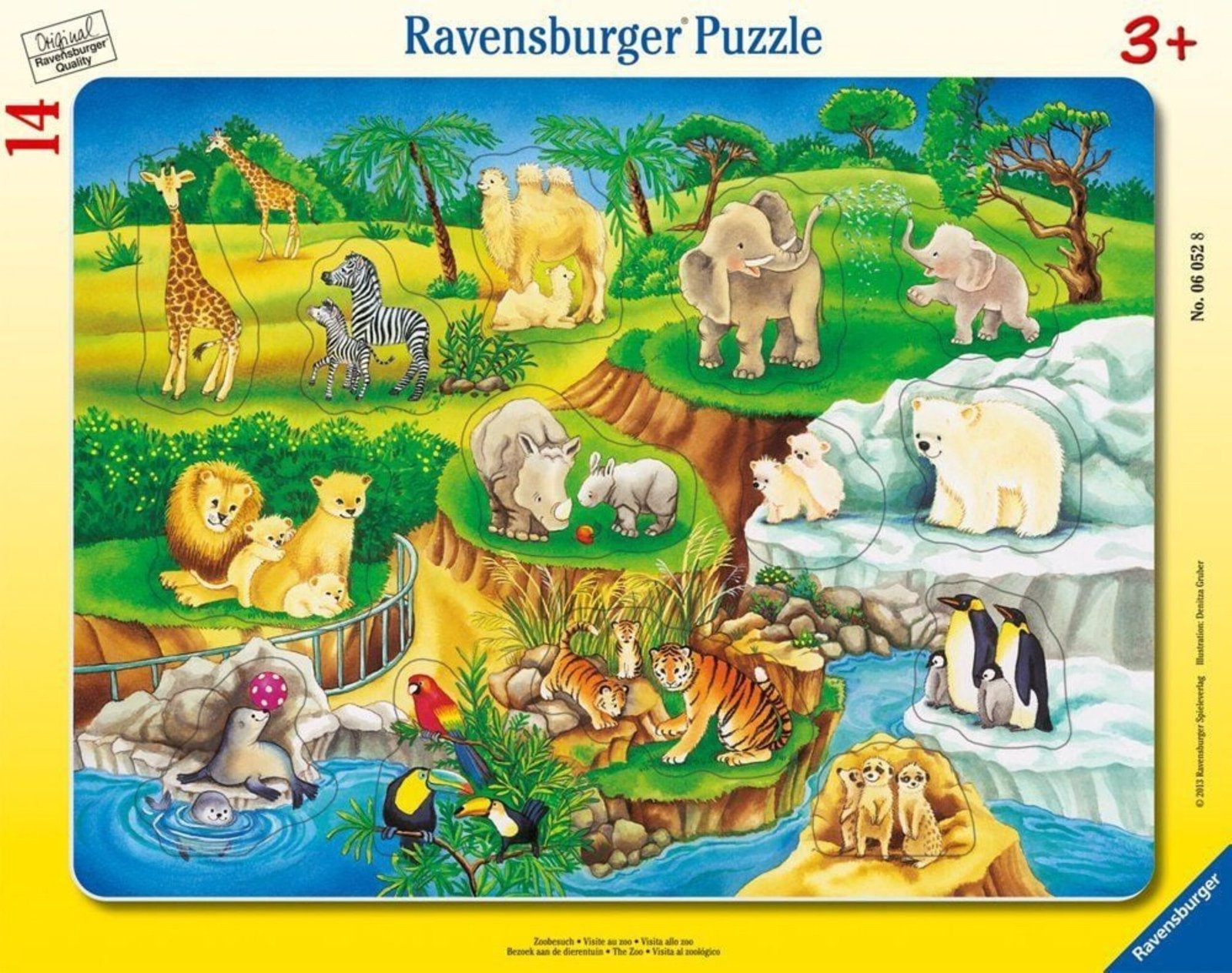 Ravensburger Frame Puzzle 14 pc The Zoo