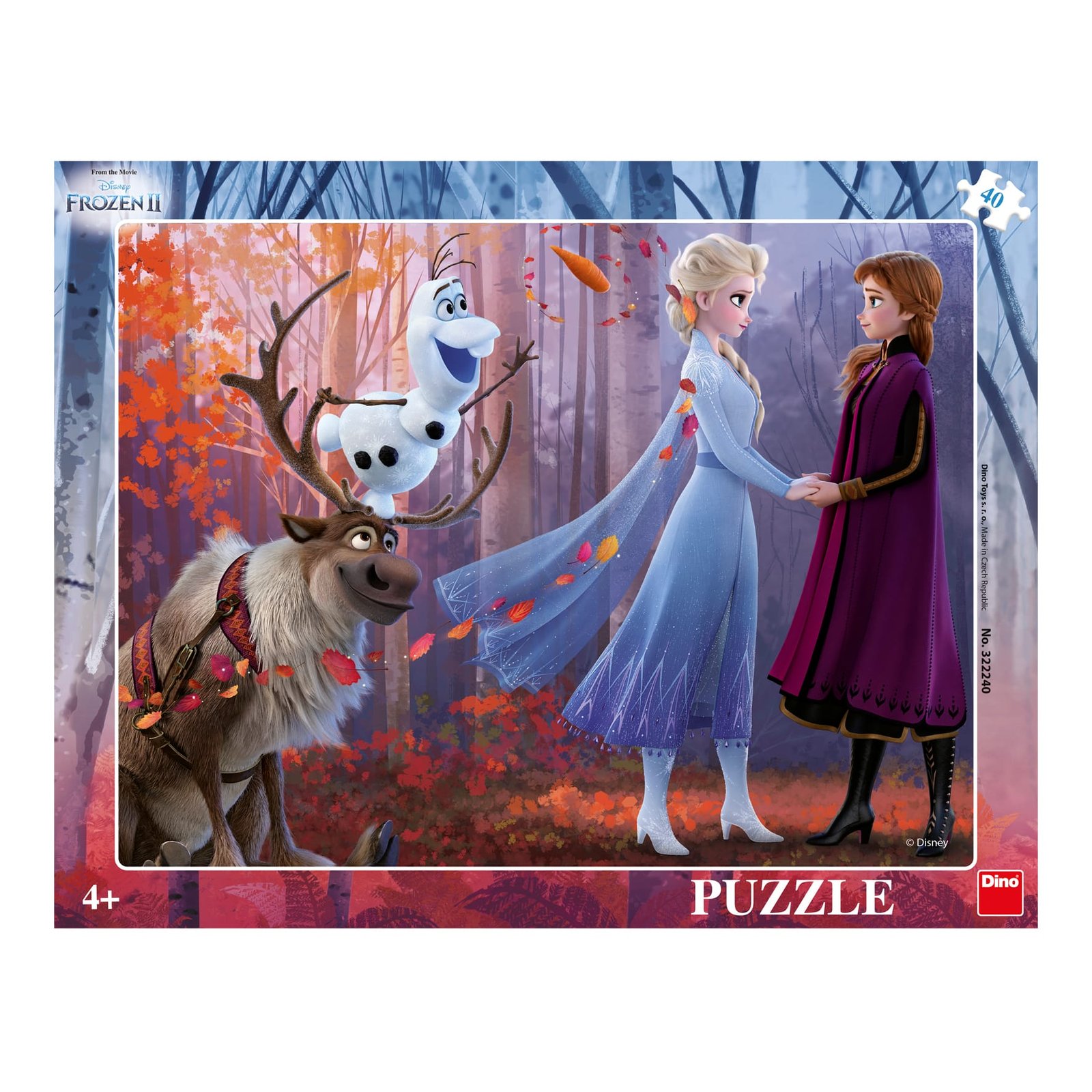 Dino Frame Puzzle 40 pc, Frozen