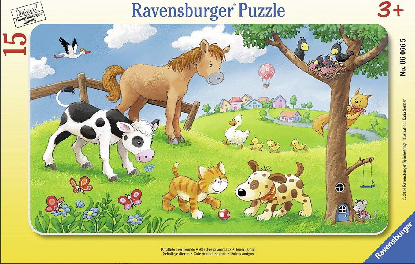 Ravensburger Frame Puzzle 15 pc Cute Animals