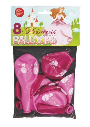 Bini Princess Balloons, 8 Pieces