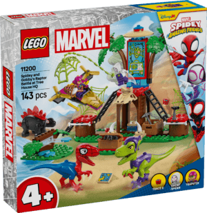 LEGO Spidey and Gobby's Raptor Battle at Tree House HQ