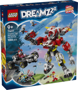 LEGO Dreamzzz Cooper's Tiger Mech & Zero's Hot Rod Car