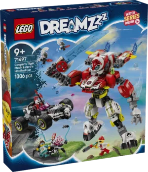 LEGO Dreamzzz Cooper's Tiger Mech & Zero's Hot Rod Car