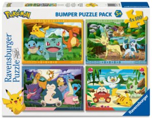 Ravensburger Puzzle 4x100 Pieces: Pokémon Characters