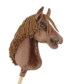 Calul pe un băț Super Hobby Horse Premium - cal castan închis A3
