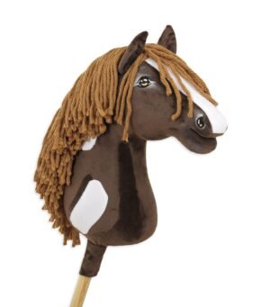 Calul pe un băț Super Hobby Horse Premium - calul western dark bay A3