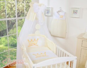 Copertină făcută din șifon - cremă Little Prince/Princess