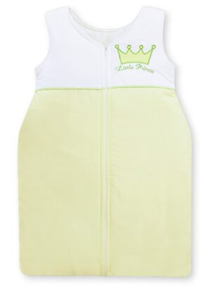 Sac de dormit din bumbac pentru copii, mărimea M, 6-12 luni, TOG 2.5, toate anotimpurile, verde Little Prince