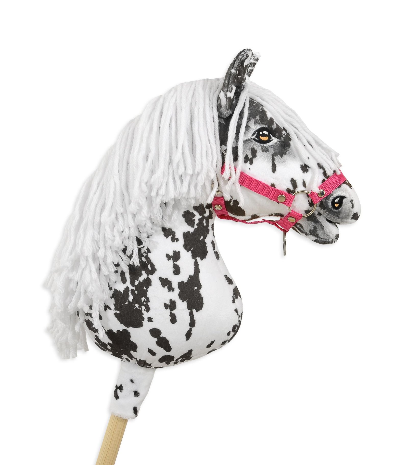 Calul pe un băț Super Hobby Horse Premium - cal leopard cu coamă albă A3 - imagine 4