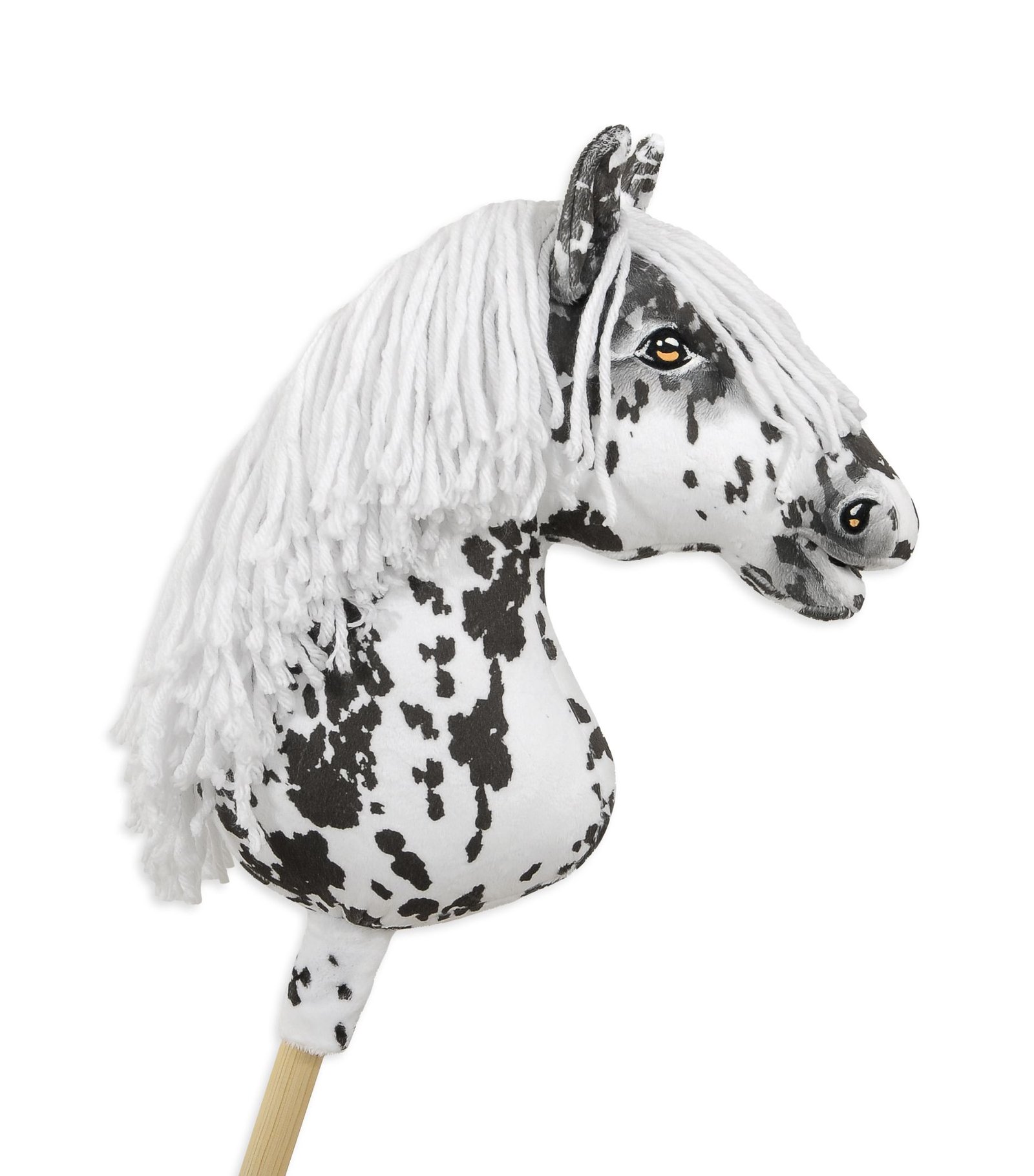 Calul pe un băț Super Hobby Horse Premium - cal leopard cu coamă albă A3 - imagine 5