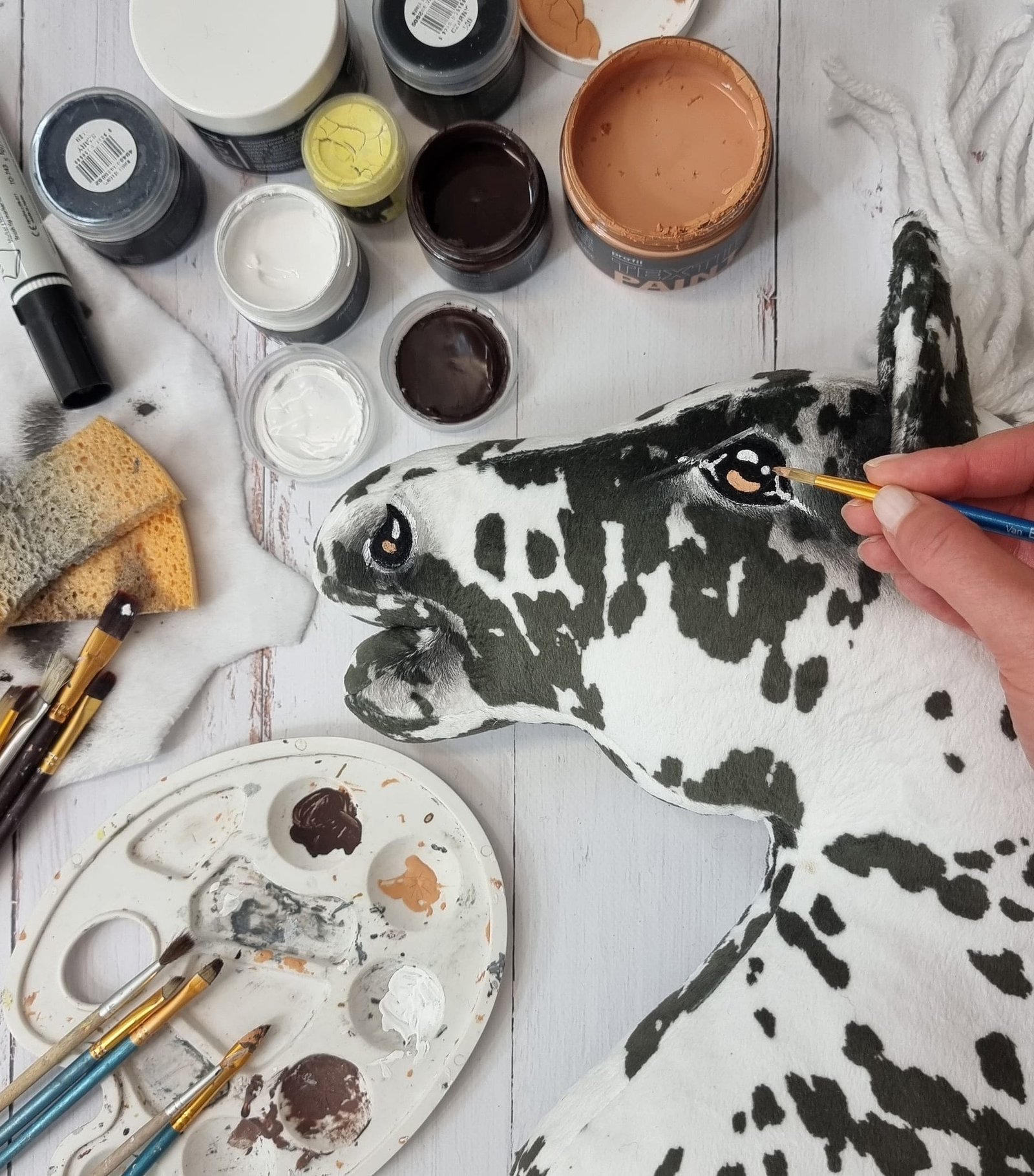 Calul pe un băț Super Hobby Horse Premium - cal leopard cu coamă albă A3 - imagine 3