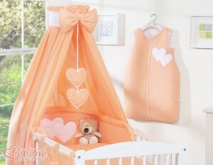 Baldachin din material textil - Inimile suspendate portocaliu