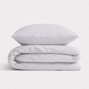 Set de lenjerie de pat pentru copii din bumbac: 2 piese față de pernă 60x40 cm și husă de pilotă 135x100 cm - gri