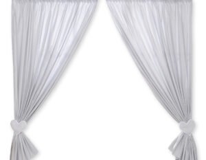 Perdelele pentru camera bebelușului - Hanging Hearts gri