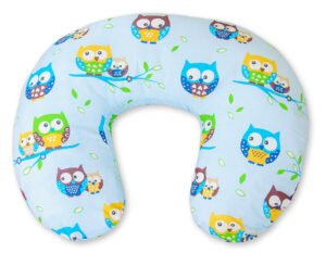 Pernă de alăptare pentru alăptare Pernă croissantă, detașabilă, hrănire fără mâini - blue owls
