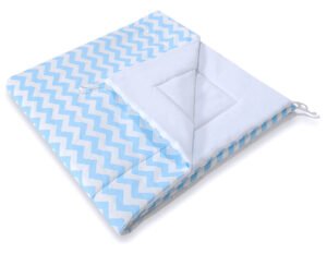 Covor de joacă teepee cu două fețe și umplutură - albastru chevron