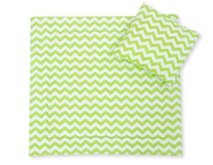 Set de așternut cu plapumă și pernă 2 piese - verde chevron