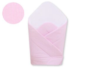 Babynest cu rigidizare - Benzile roz Hanging Hearts