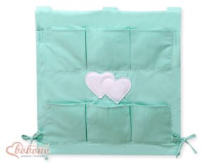 Curățenie în pătuț - Hanging Hearts mint