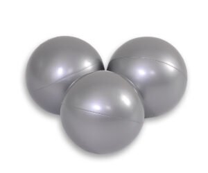 Bile de plastic pentru piscina uscată 50 de bucăți - argintii