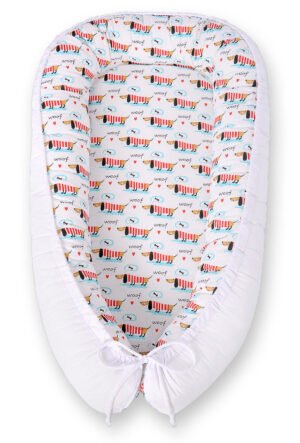 Cuibul pentru bebeluși cu două fețe Premium Cocoon pentru sugari BOBONO- cățeluși