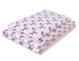 Set de lenjerie de pat pentru bebeluși din bumbac de 2 bucăți 135x100 cm - cățeluși mici