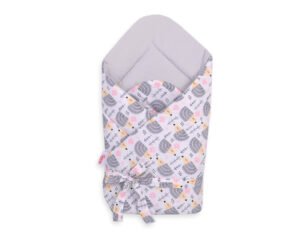 Cuib de bebeluși cu două fețe și arc - hedgehogs grey