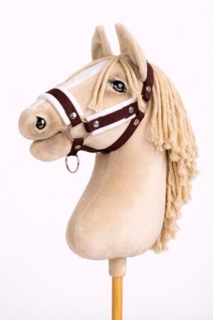 Halter reglabil pentru Hobby Horse A3 - braun cu blană albă