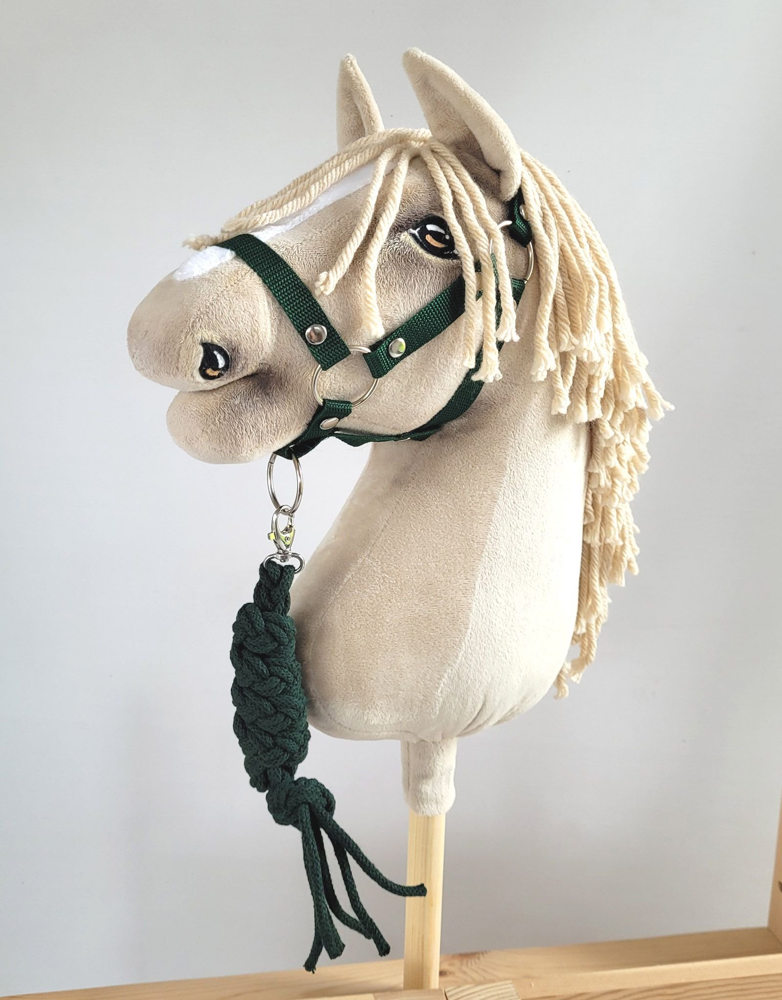 Cablu pentru Hobby Horse realizat din sfoară dublă - verde sticlă - imagine 2