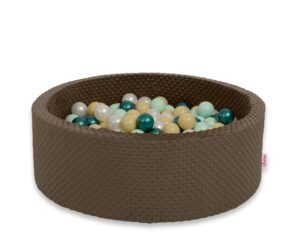Minky cu bilă H-30 cm cu bile 200 bucle - ciocolată