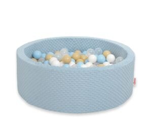 Minky cu bile H-30 cm cu bile 300pcs - albastru cețos