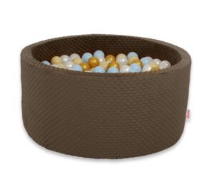 Minky cu bilă H-40 cm cu bile 200 bucăți - ciocolată