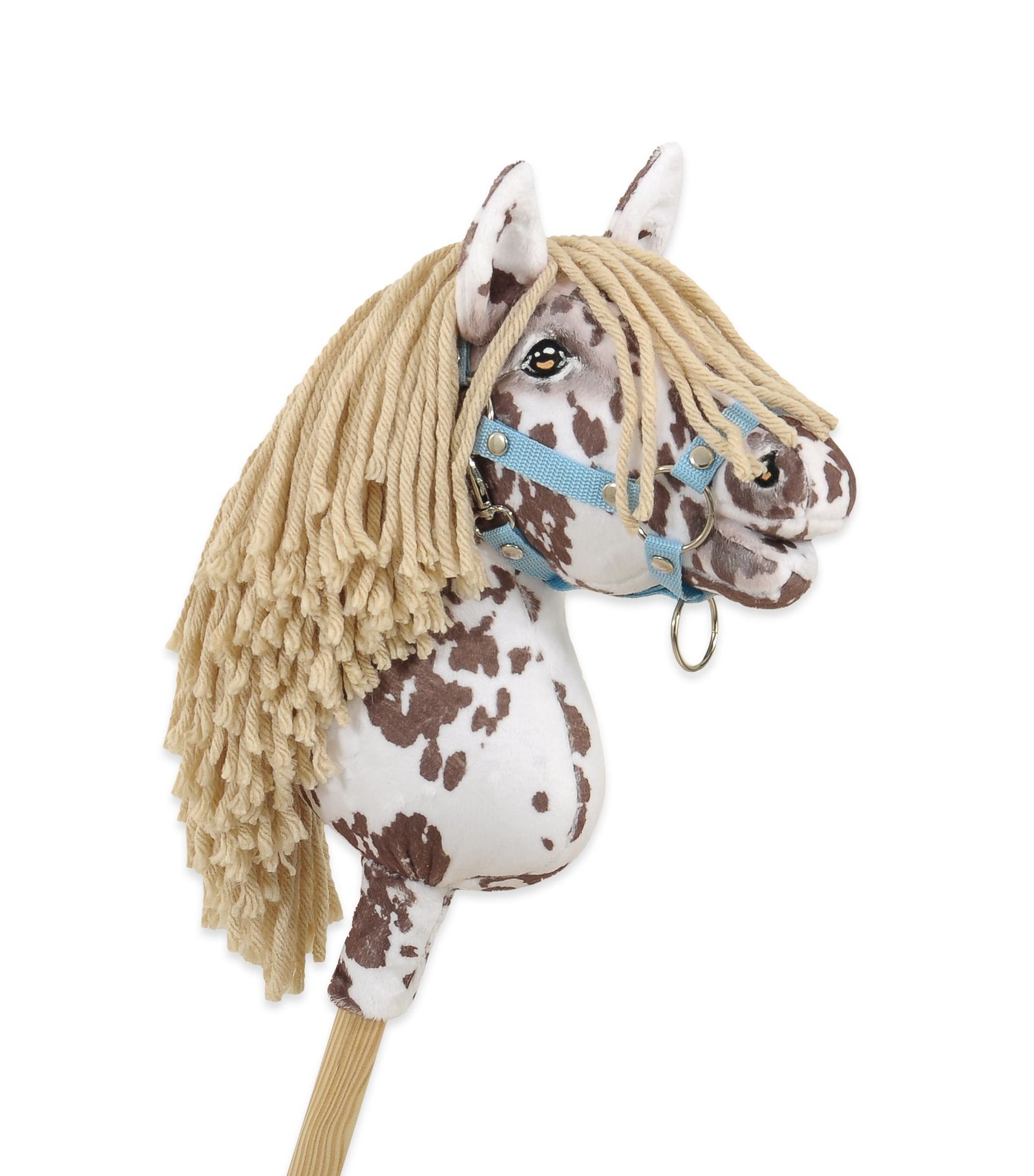 Calul pe un băț Super Hobby Horse Premium - leopard maro cu coamă bej A4 - imagine 3