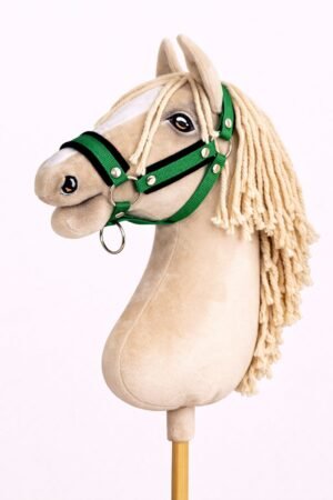 Halterul reglabil pentru Hobby Horse A3 - verde cu blană neagră