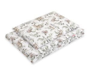 Set de așternut pentru bebeluși din bumbac 2 bucăți 135x100 cm - măslin de pădure