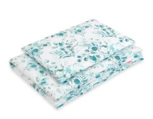 Set de așternut pentru bebeluși din bumbac 2 bucăți 120x90 cm - mentă eucaliptus