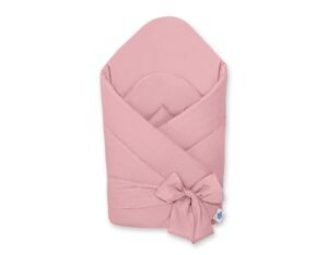 Cuib de bebeluș cu rigidizare și fundiță - roz pastel