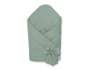 Cuib de bebeluș cu rigidizare cu fundiță - verde pastel