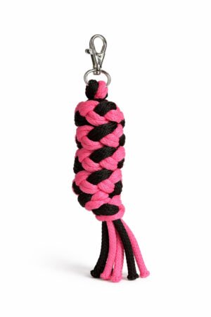 Cablu pentru Hobby Horse realizat din sfoară dublă - negru-roz închis