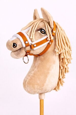 Halterul reglabil pentru Hobby Horse A3 - roșcat cu blană albă