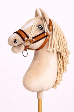 Halter reglabil pentru Hobby Horse A3 - roșcat cu blană neagră