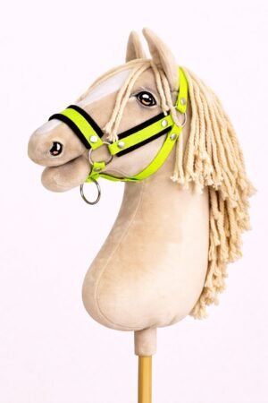Halterul reglabil pentru Hobby Horse A3 - verde neon cu blană neagră
