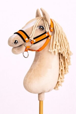 Halterul reglabil pentru Hobby Horse A3 - portocaliu neon cu blană neagră