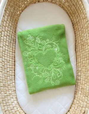 Pătură din fleece polară pentru bebeluși - verde șic