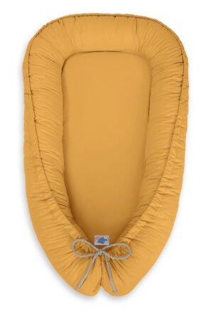 Cuibul de bebeluș dublu față Premium Cocoon pentru sugari MY SWEET BABY- galben miere