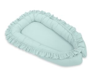 Baby Nest Premium Cocoon pentru sugari cu volane MY SWEET BABY- mentă