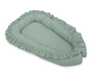 Baby Nest Premium Cocoon pentru sugari cu volane MY SWEET BABY- verde pastel