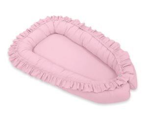 Baby Nest Premium Cocoon pentru sugari cu volane MY SWEET BABY- roz