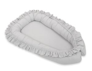 Baby Nest Premium Cocoon pentru sugari cu volane MY SWEET BABY- gri