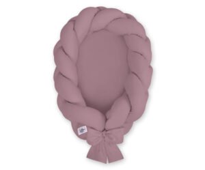 Cuib împletit pentru bebeluși 2 în 1 - violet pastel